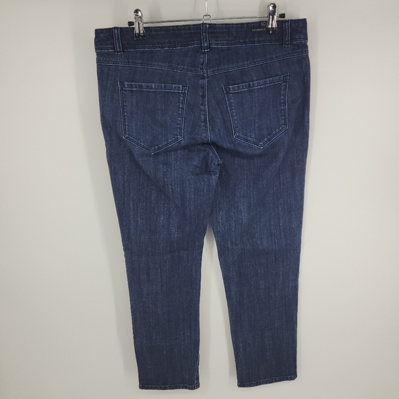 LC Lauren Conrad Womens Dark Wash Straight Leg Jeans Size 8 - Picture 12 of 13